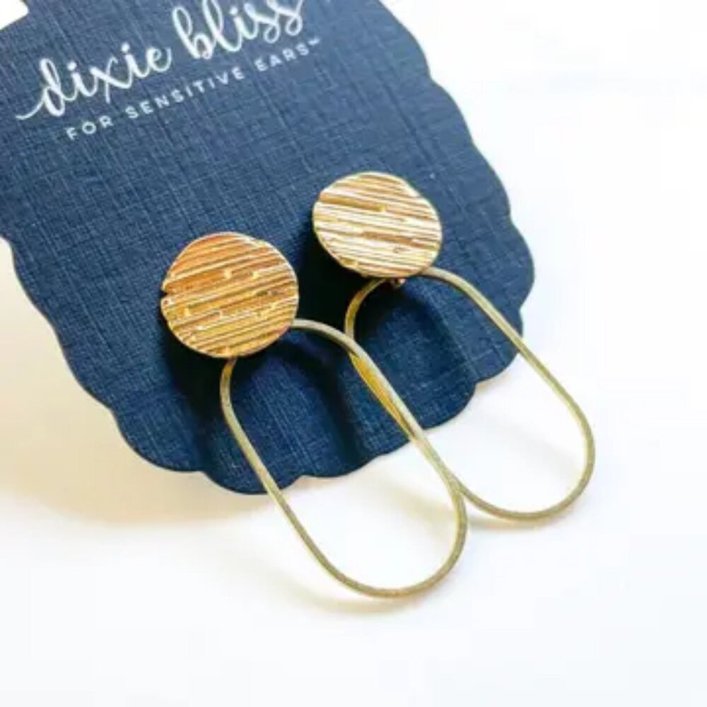 Vintage Brass Dangle Earrings